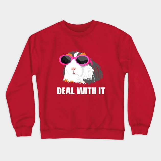 Guinea Pig deal with it | Guinea pig lover Crewneck Sweatshirt by CathyStore